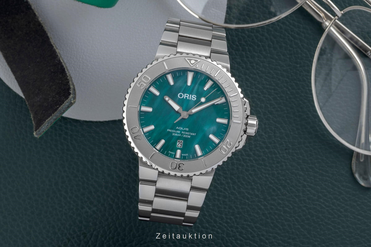 Oris Aquis Date acero automático reloj para caballeros 01 733 7730 4137-07 8 24 05PEB  [2606303]