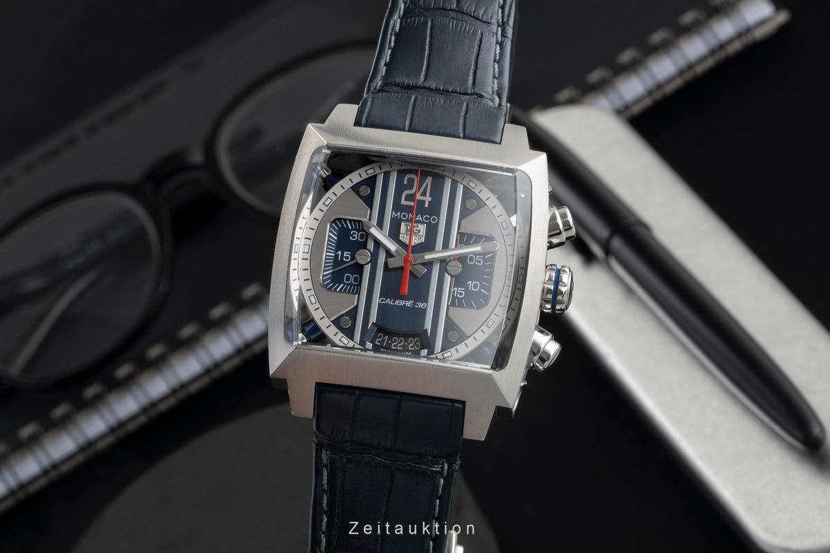 Tag Heuer Monaco 24 Steve McQueen Stahl Automatik Ref. CAL5111.FC6299 B&P 2014 [2606305]