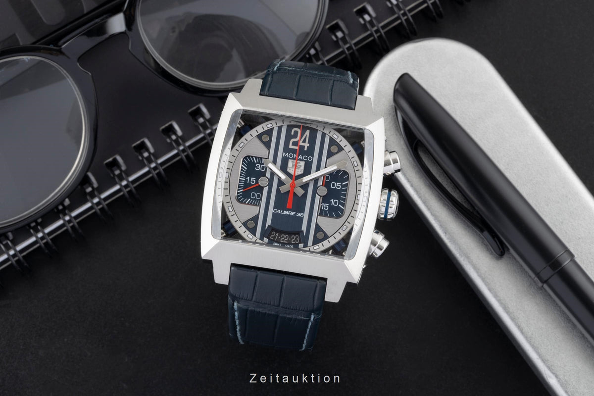 Tag Heuer Monaco 24 Steve McQueen Stahl Automatik Ref. CAL5111.FC6299 B&P 2014 [2606305]