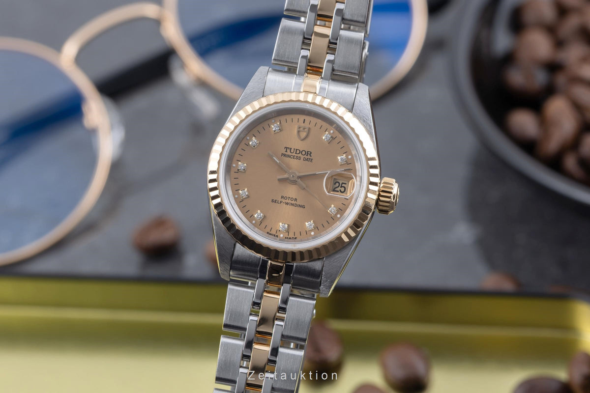 Tudor Princess Date Diamond Dial Stahl / Gold Automatik Damenuhr Ref. 92413  [2606318]