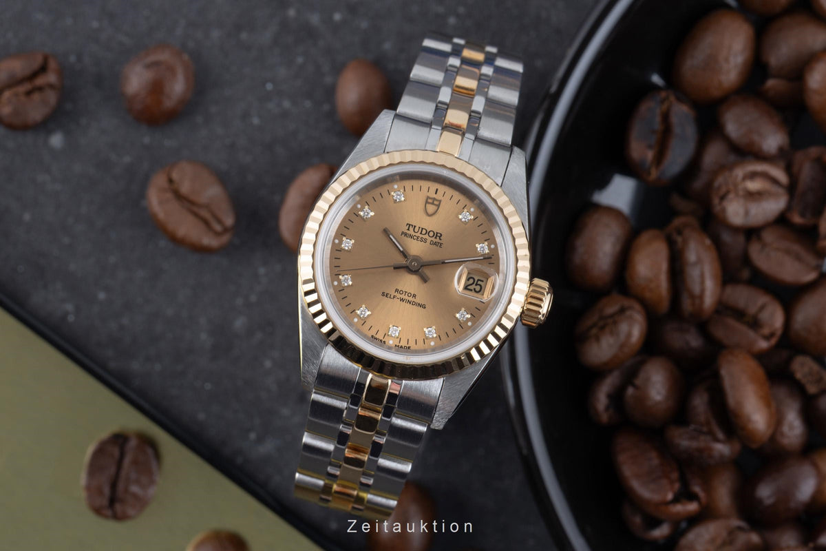 Tudor Princess Date steel / gold automatic women's watch 92413  [2606318]
