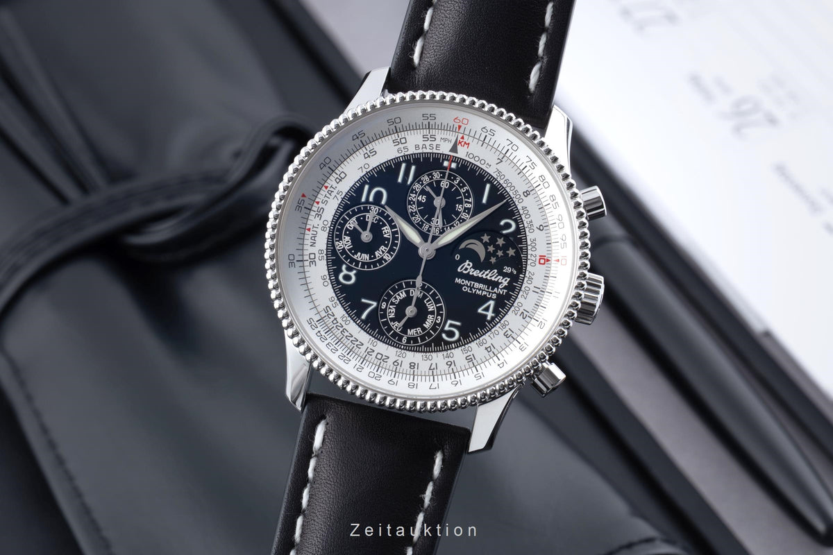 Breitling Montbrillant Olympus Chronograph Automatik Herrenuhr R. A19350-301 B&P [2606319]