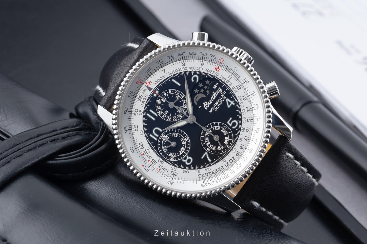 Breitling Montbrillant Olympus Chronograph Automatik Herrenuhr R. A19350-301 B&P [2606319]