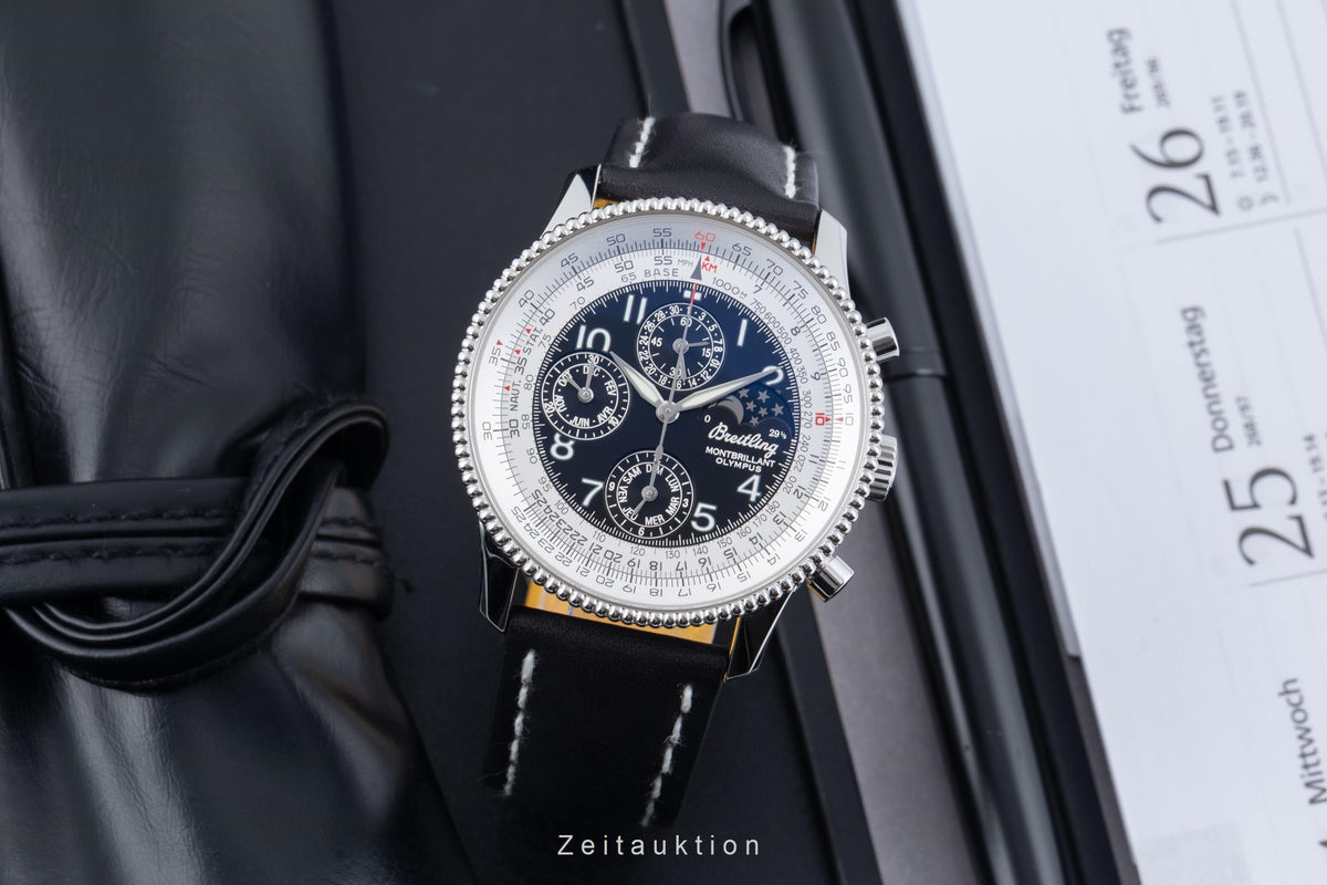 Breitling Montbrillant Olympus Chronograph Automatik Herrenuhr R. A19350-301 B&P [2606319]