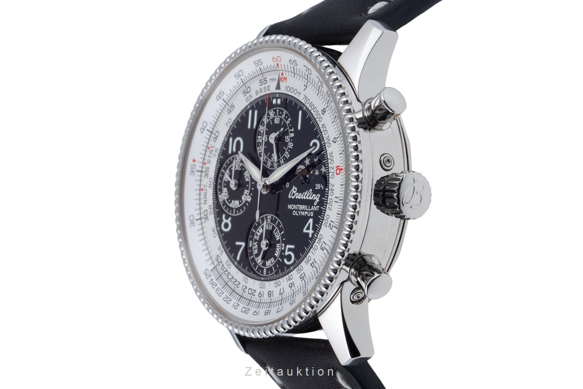 Breitling Montbrillant Olympus Chronograph Automatik Herrenuhr R. A19350-301 B&P [2606319]