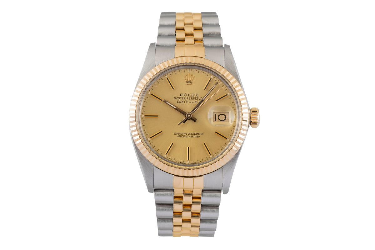 Rolex Datejust 36 Stahl / Gold Automatik Herrenuhr Ref. 16013 Papiere 1988 [2606320]