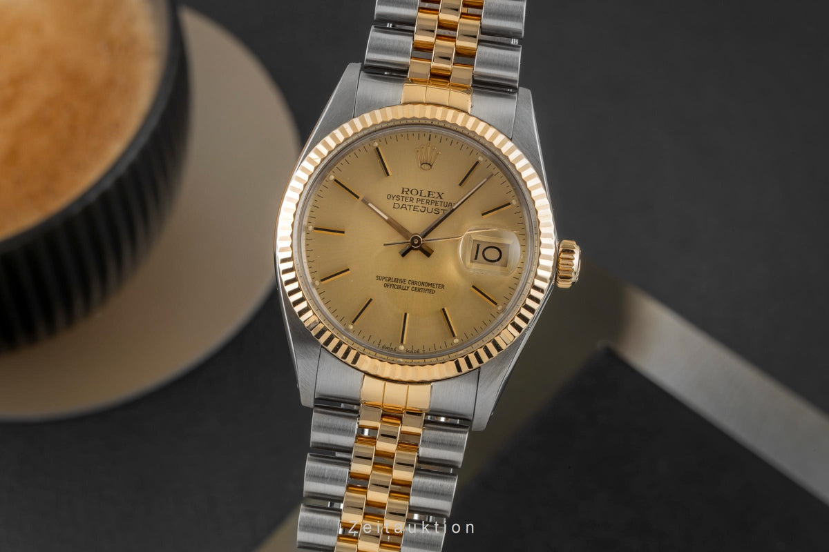 Rolex Datejust 36 Stahl / Gold Automatik Herrenuhr Ref. 16013 Papiere 1988 [2606320]