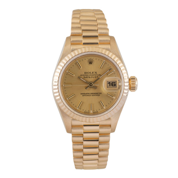 Rolex Lady Datejust 18k (0,750) Gold Automatik Damenuhr Ref. 79178 B&P 2002 [2606322]