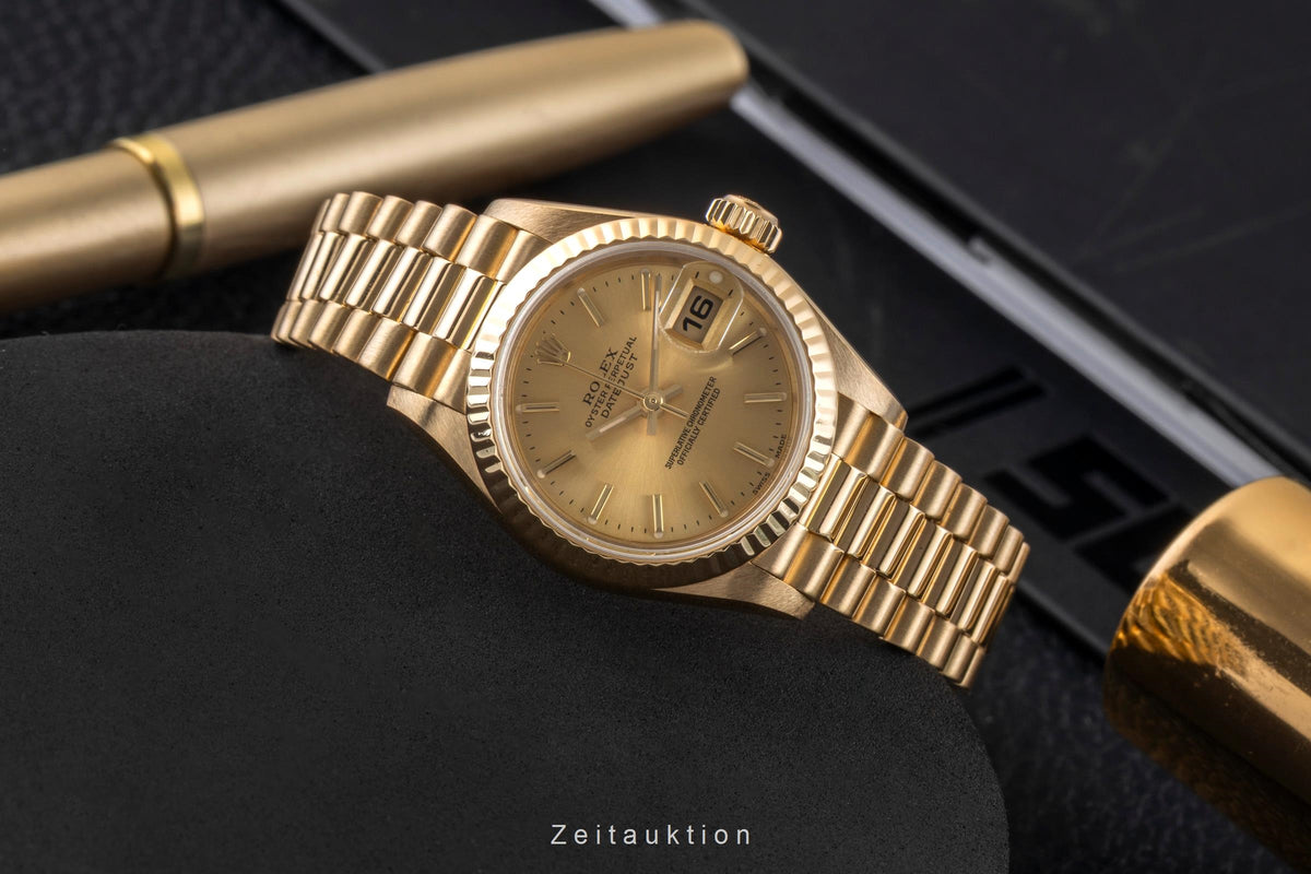 Rolex Lady Datejust 18k (0,750) Gold Automatik Damenuhr Ref. 79178 B&P 2002 [2606322]