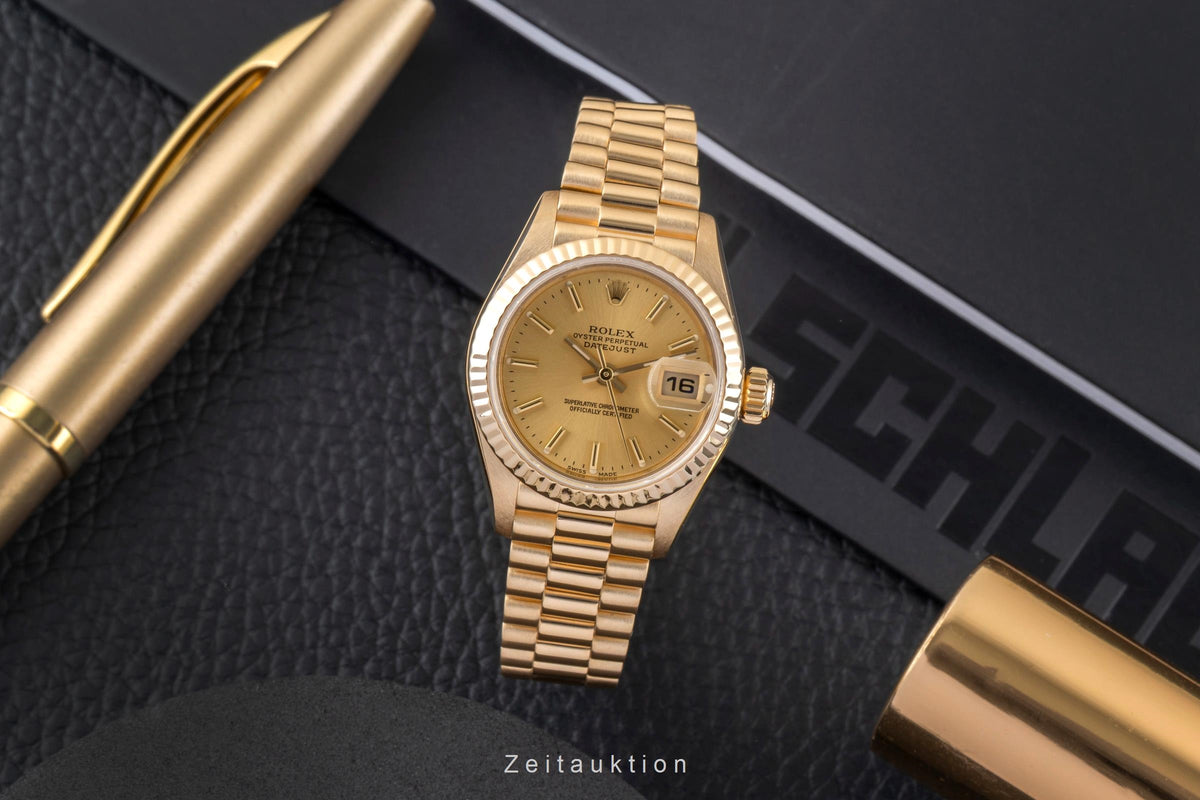 Rolex Lady Datejust 18k (0,750) Gold Automatik Damenuhr Ref. 79178 B&P 2002 [2606322]