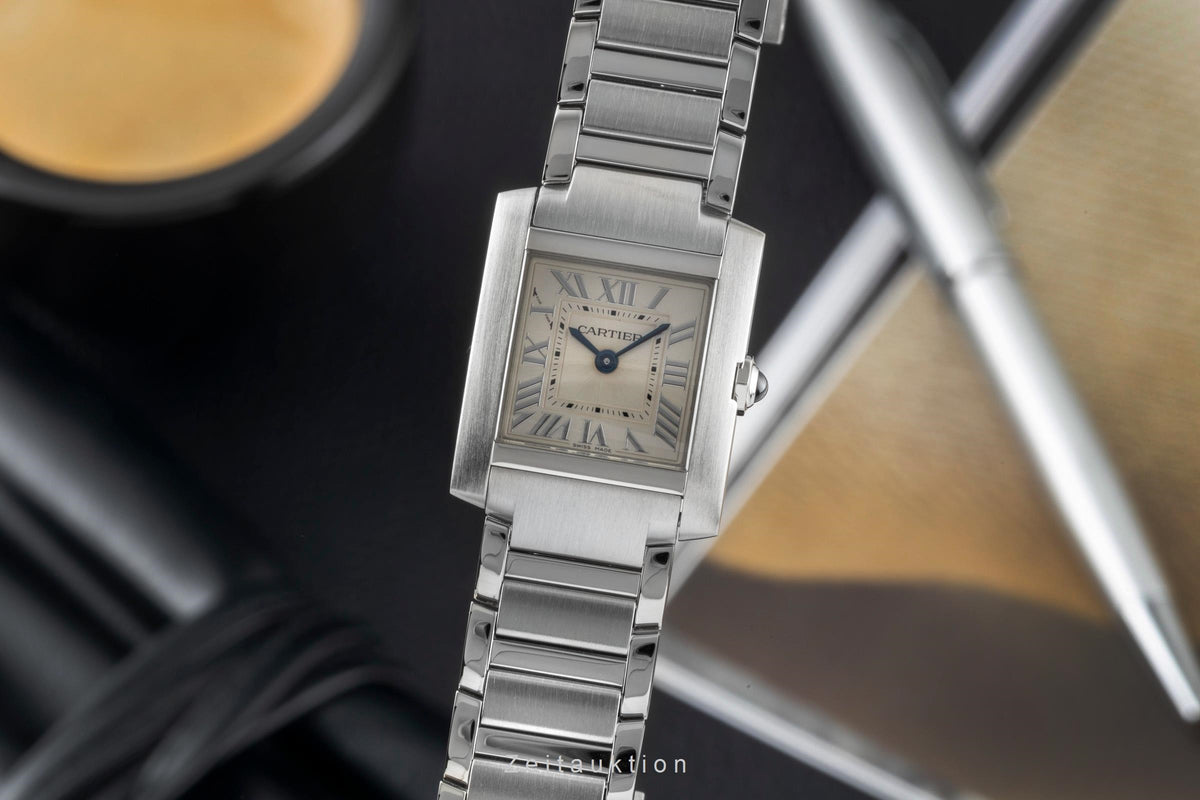 Cartier Tank Francaise Small Model Stahl Quarz Damenuhr Ref. WSTA0065 4472 [2606329]
