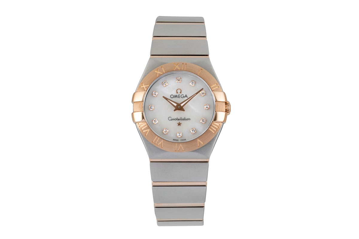 Omega Constellation steel / gold quartz women's watch 123.20.27.60.55.003  [2606331]