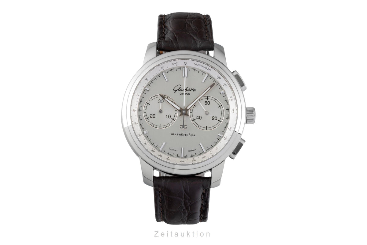 Glashütte Senator Chronograph Stahl Automatik Herrenuhr Ref. 1-39-34-21-42-04 [2606351]