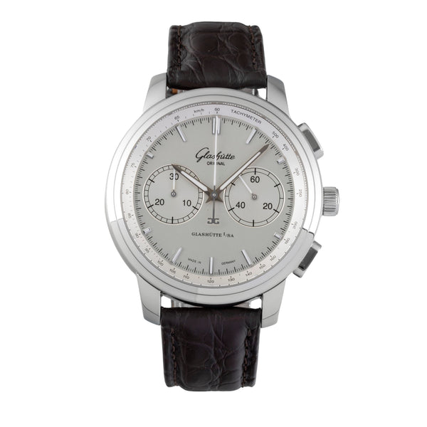 Glashütte Senator Chronograph Stahl Automatik Herrenuhr Ref. 1-39-34-21-42-04 [2606351]