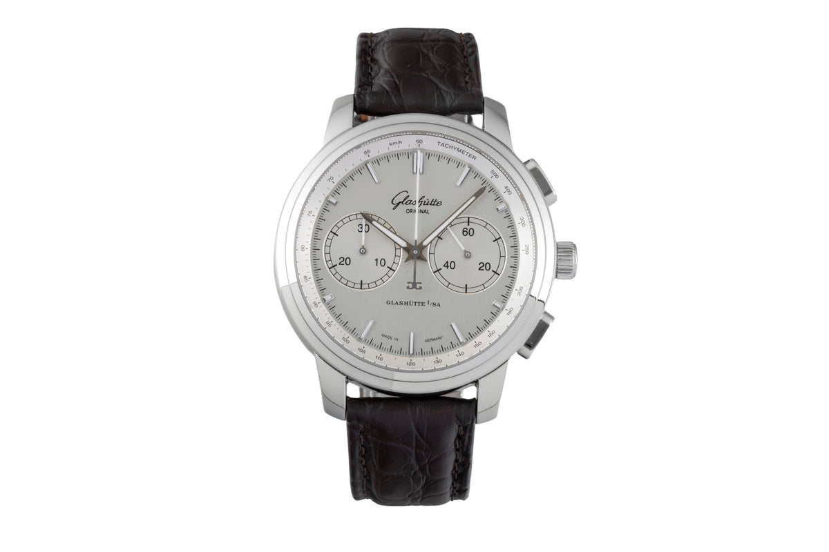 Glashütte Senator Chronograph Stahl Automatik Herrenuhr Ref. 1-39-34-21-42-04 [2606351]