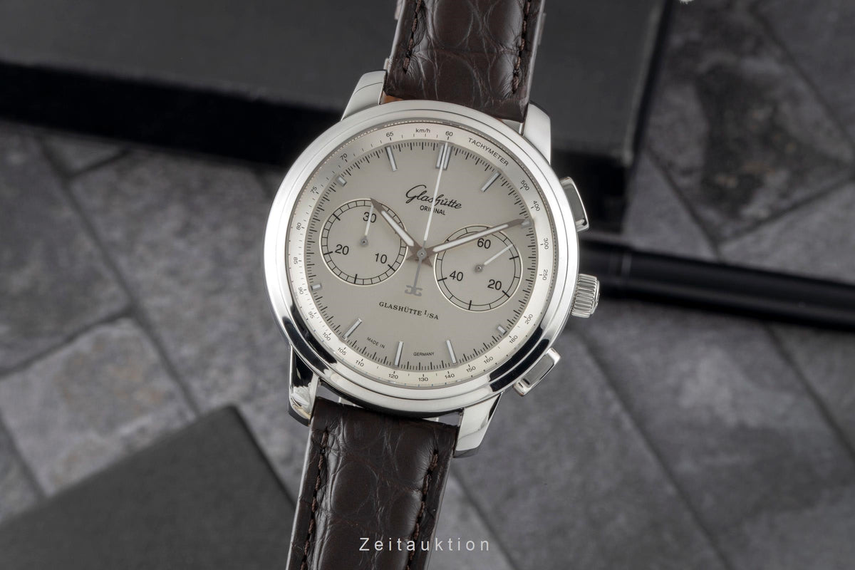 Glashütte Senator Chronograph Stahl Automatik Herrenuhr Ref. 1-39-34-21-42-04 [2606351]