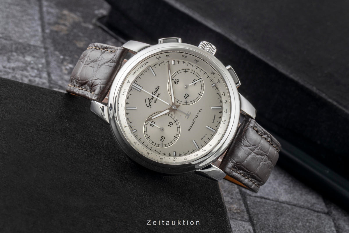 Glashütte Senator Chronograph Stahl Automatik Herrenuhr Ref. 1-39-34-21-42-04 [2606351]