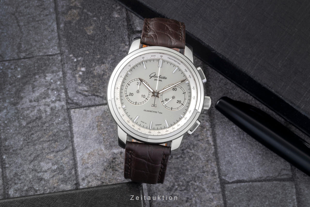 Glashütte Senator Chronograph Stahl Automatik Herrenuhr Ref. 1-39-34-21-42-04 [2606351]