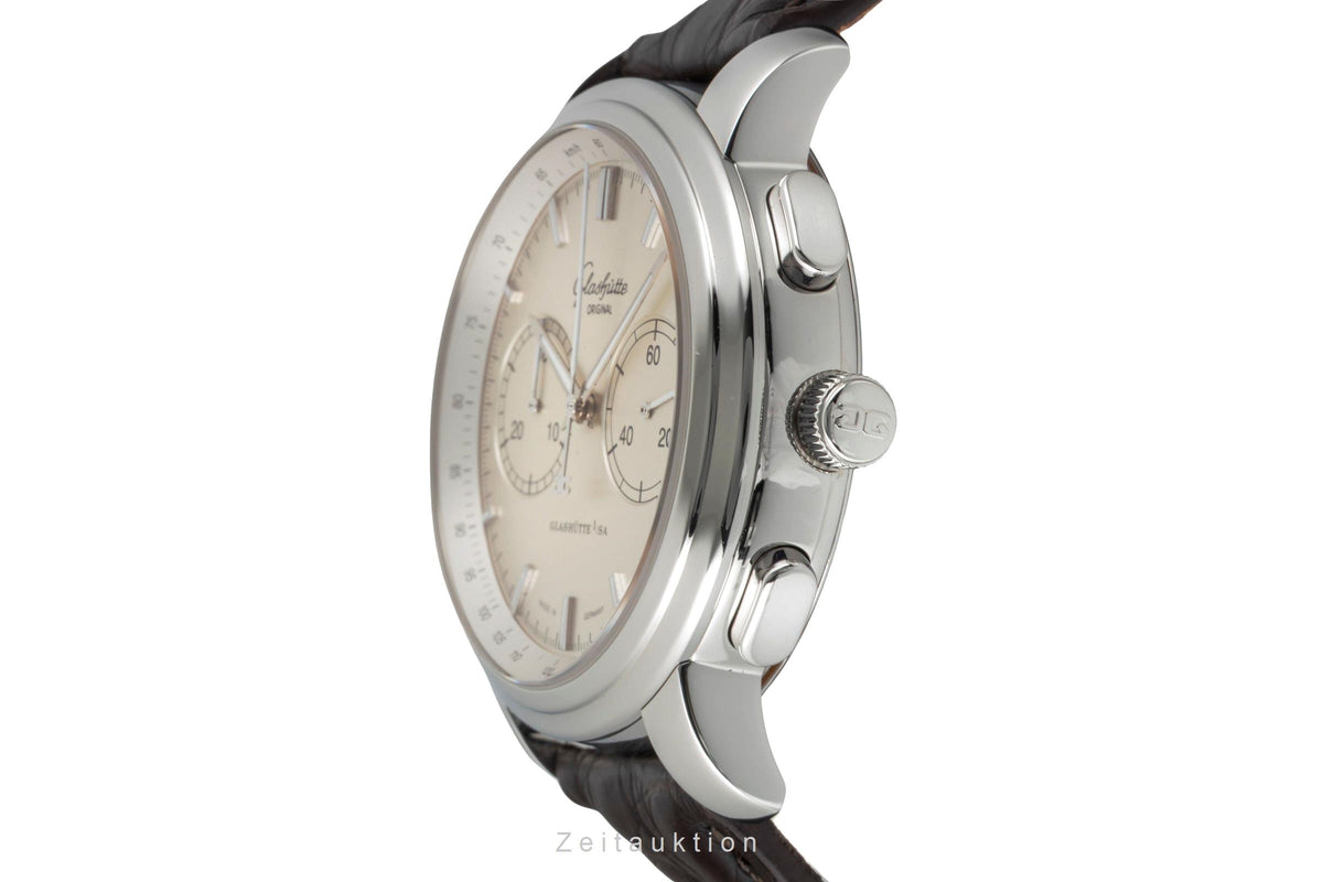 Glashütte Senator Chronograph Stahl Automatik Herrenuhr Ref. 1-39-34-21-42-04 [2606351]