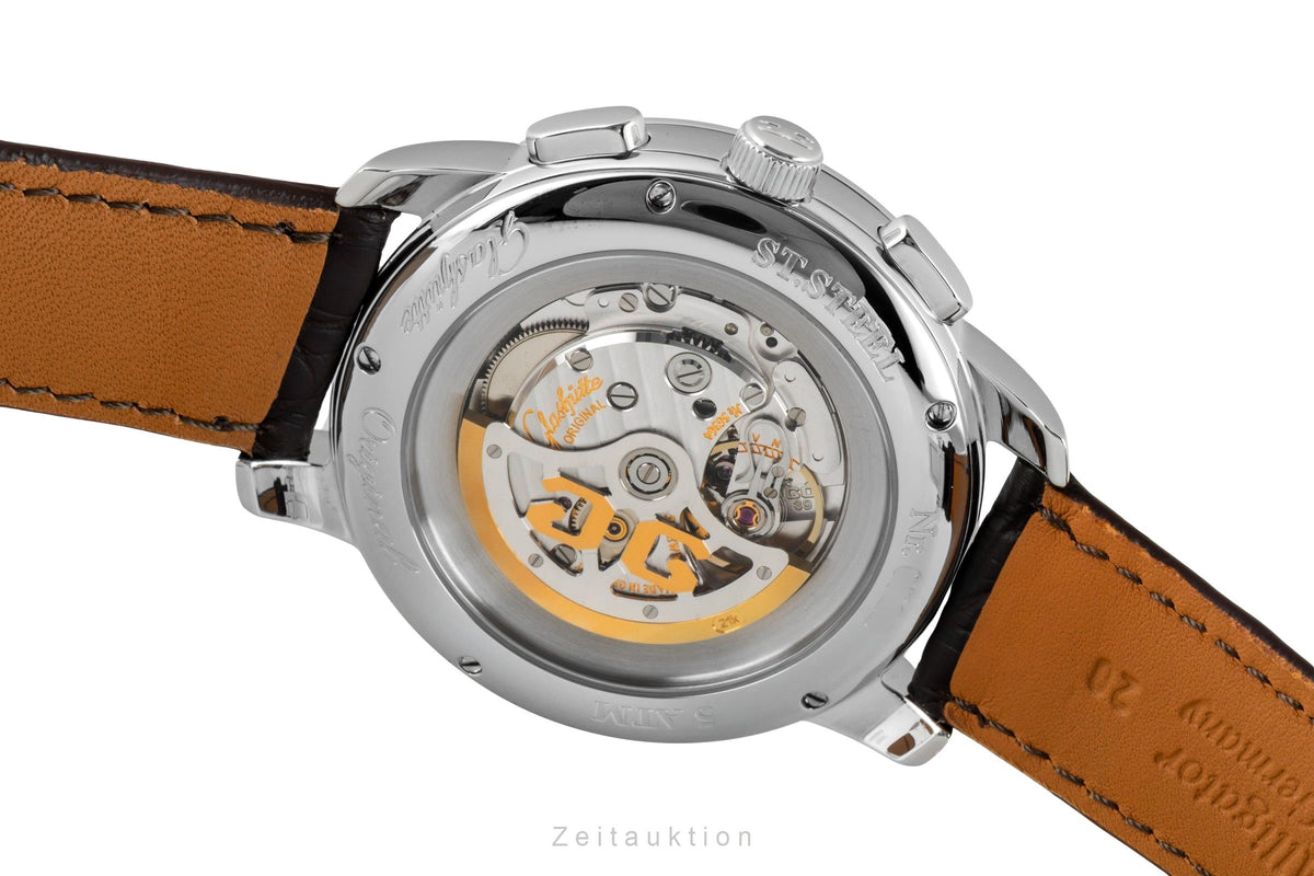 Glashütte Senator Chronograph Stahl Automatik Herrenuhr Ref. 1-39-34-21-42-04 [2606351]