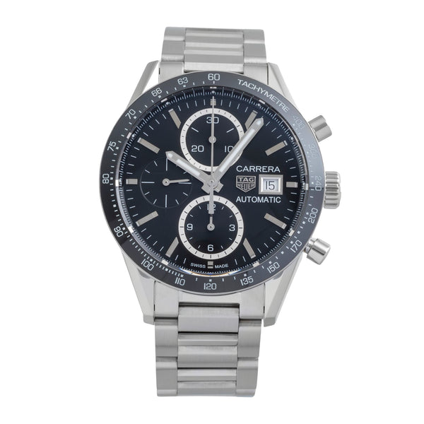 Tag Heuer Carrera chronograph steel automatic men's watch CV201AJ-10  [2606353]