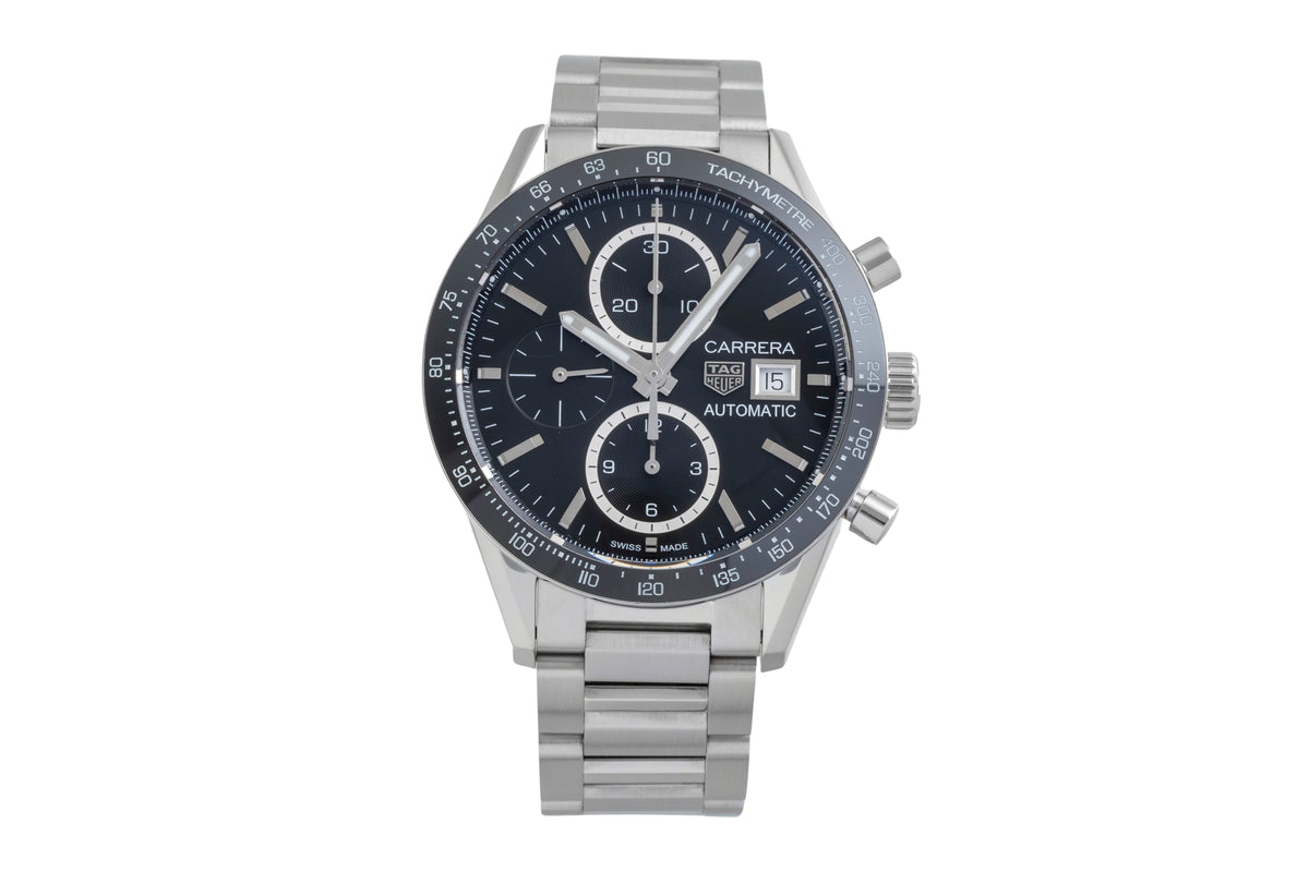 Tag Heuer Carrera chronograph steel automatic men's watch CV201AJ-10  [2606353]