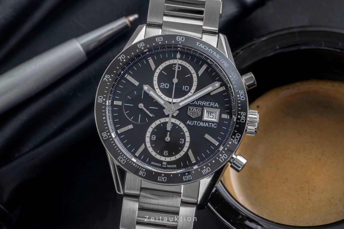 Tag Heuer Carrera chronograph steel automatic men's watch CV201AJ-10  [2606353]