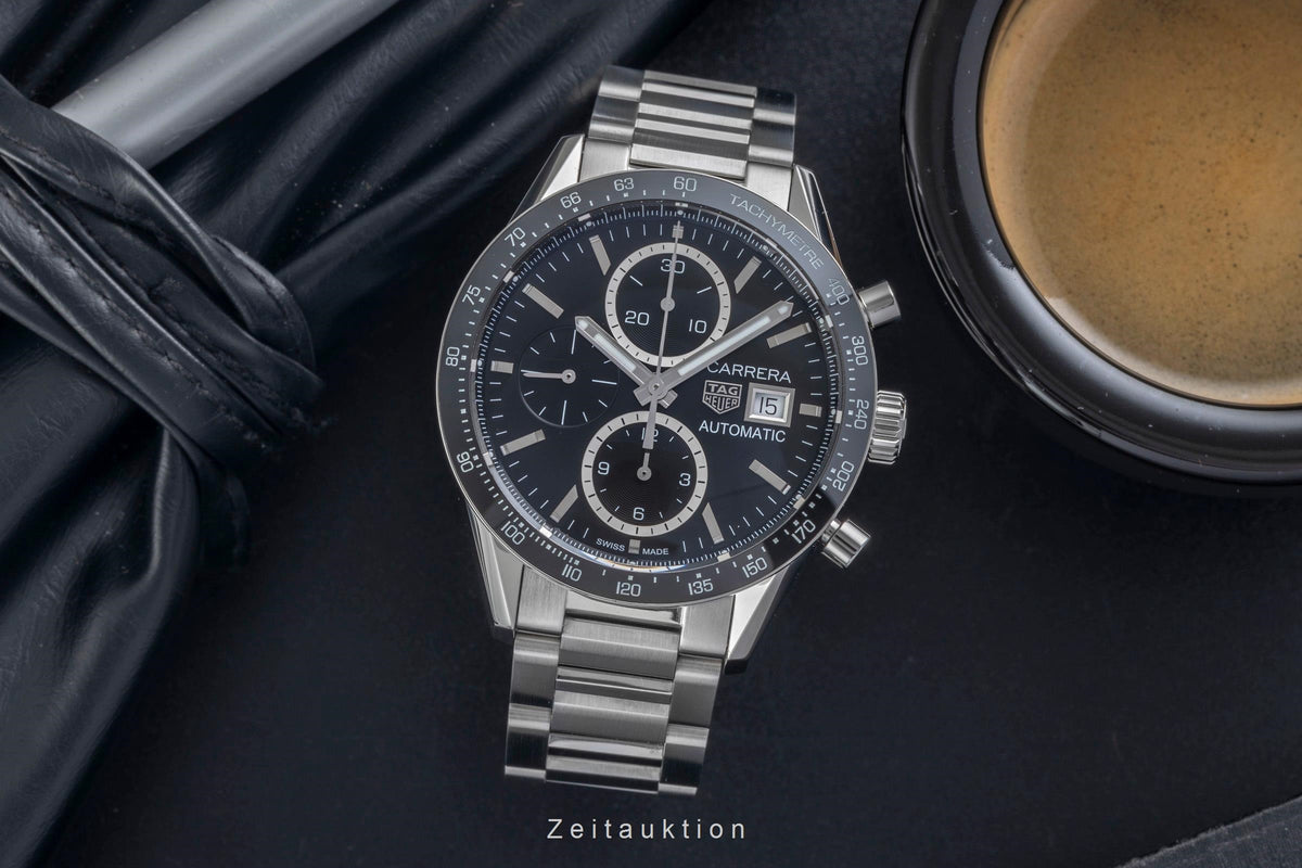 Tag Heuer Carrera chronograph steel automatic men's watch CV201AJ-10  [2606353]