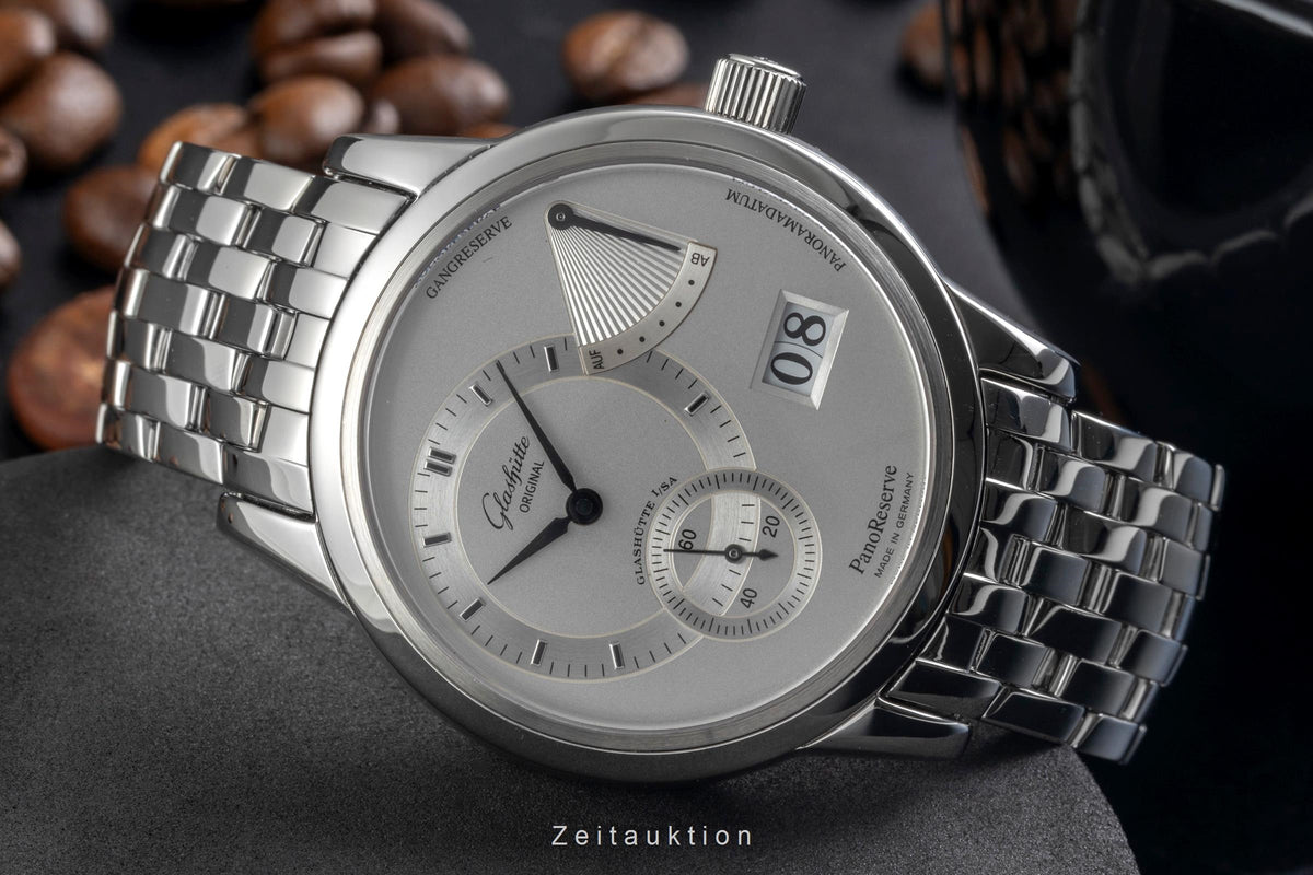 Glashütte Original PanoReserve Stahl Handaufzug Ref.1-65-01-02-02-24 Papiere [2606356]