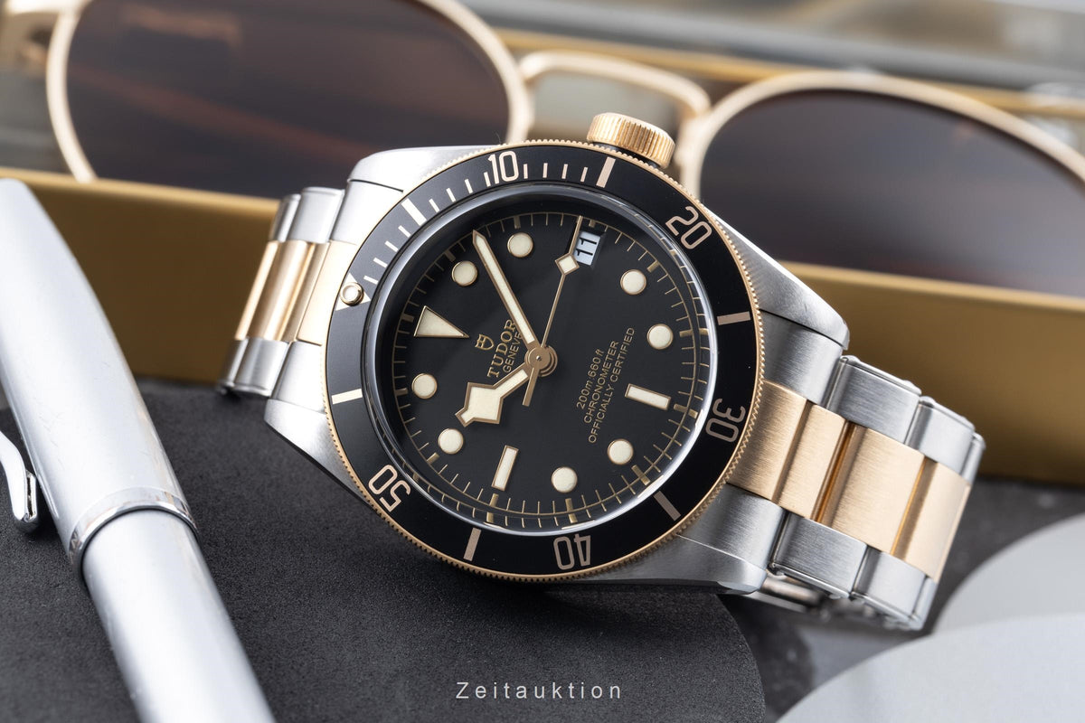 Tudor Heritage Black Bay Stahl Gold Automatik Ref.79733N-0008 B&P 2019 [2606378]