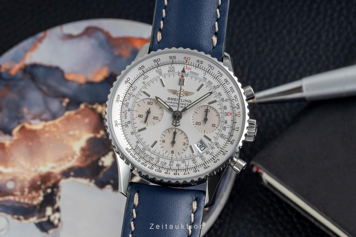 Breitling Navitimer cronografo acciaio automatismo orologio da uomo A23322 LP: 7450EUR  [2606392]