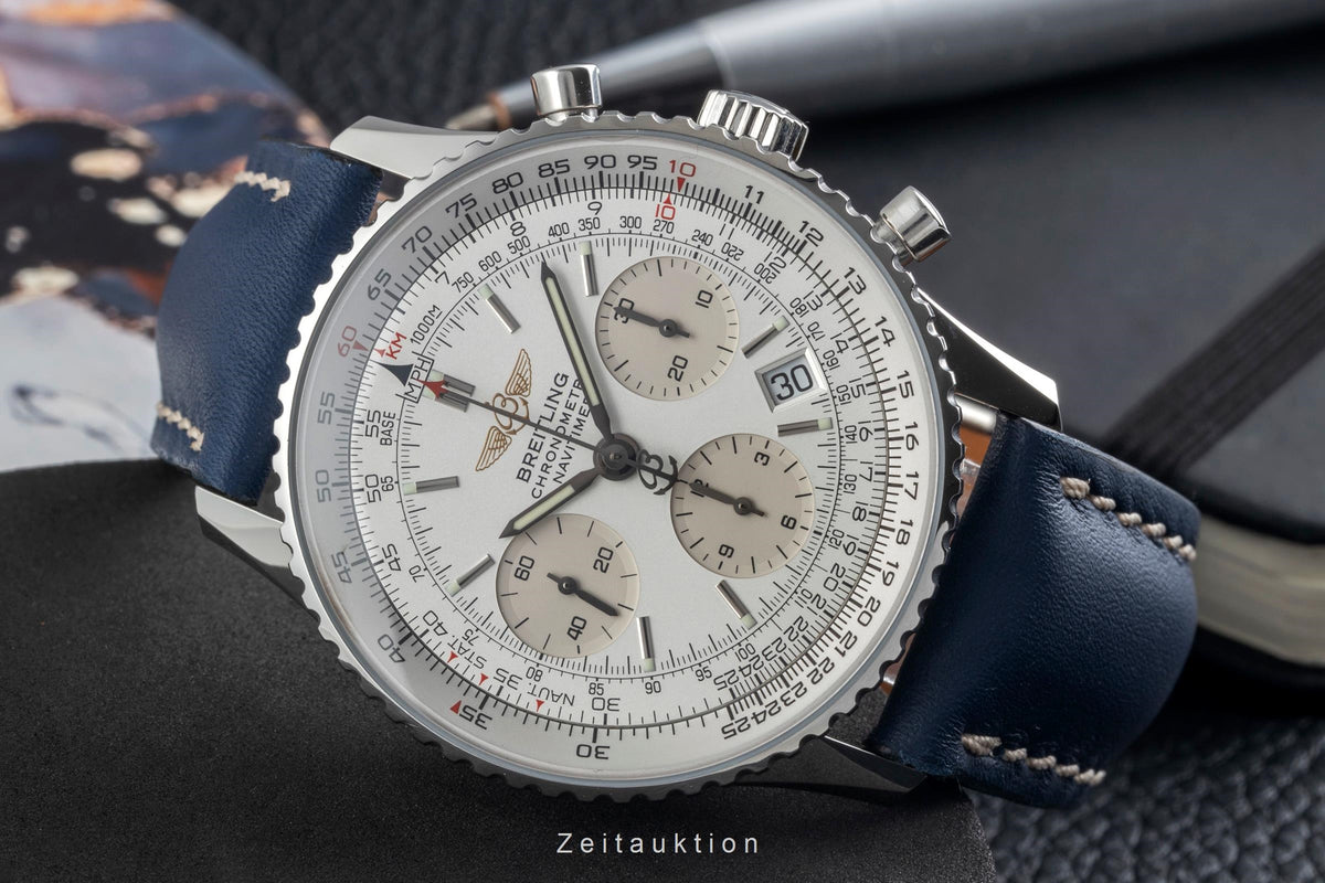 Breitling Navitimer chronographe acier automatique montre pour hommes A23322 LP: 7450EUR  [2606392]