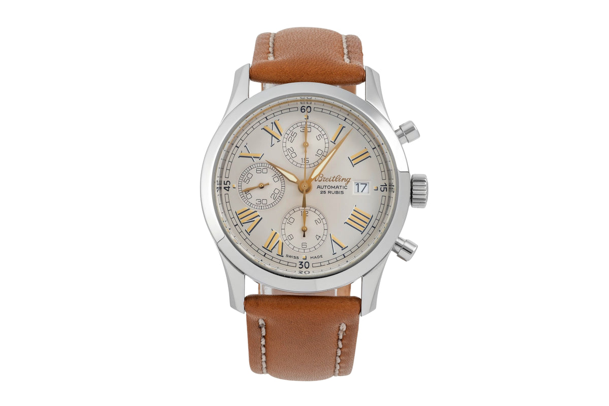 Breitling Grand Premier Chronograph Stahl Automatik Herrenuhr A13024.1 B&P 2000 [2606393]
