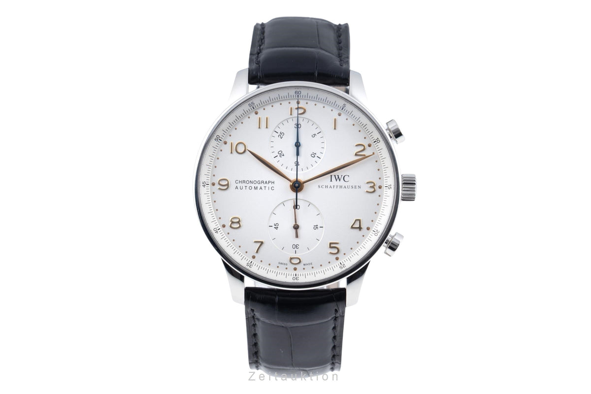 IWC Portugieser chronographe acier automatique montre pour hommes IW371445 LP: 9200EUR  [2606402]