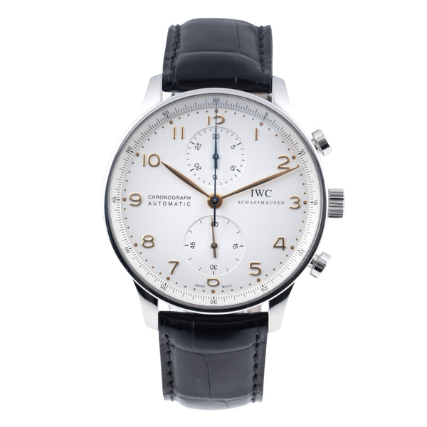 IWC Portugieser chronographe acier automatique montre pour hommes IW371445 LP: 9200EUR  [2606402]