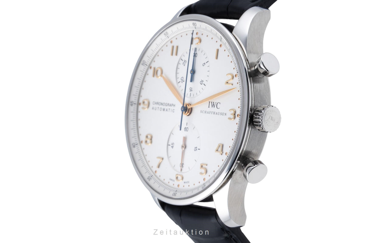 IWC Portugieser chronographe acier automatique montre pour hommes IW371445 LP: 9200EUR  [2606402]