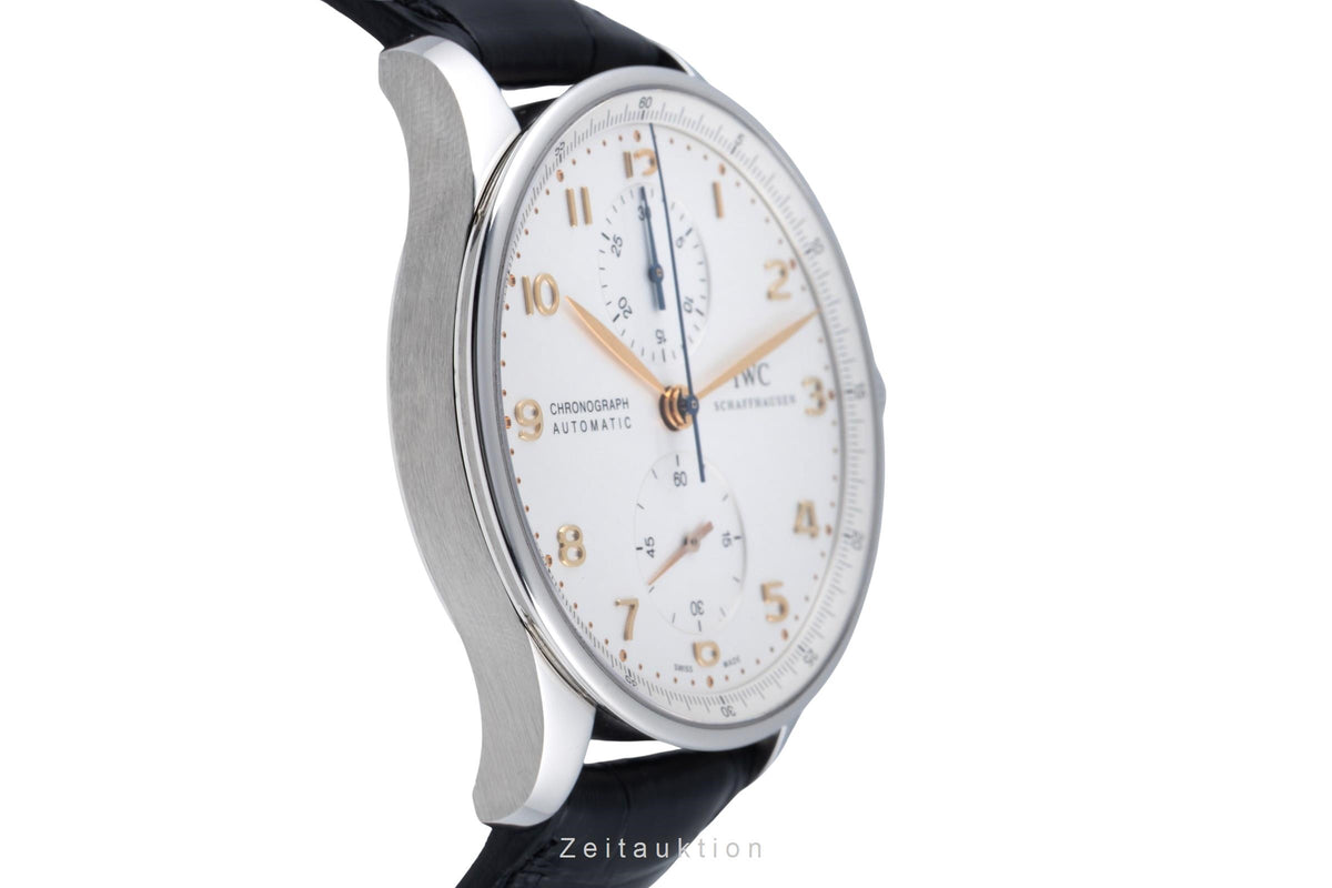 IWC Portugieser chronographe acier automatique montre pour hommes IW371445 LP: 9200EUR  [2606402]