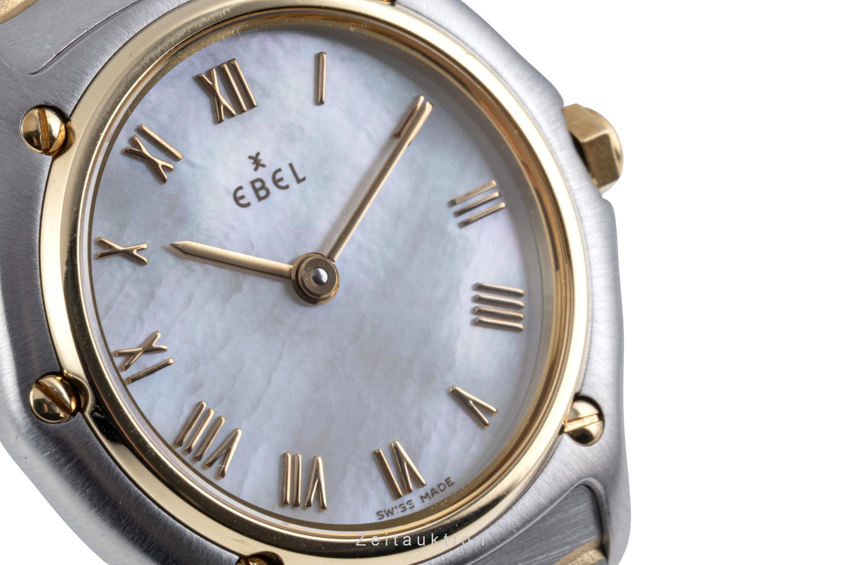 Ebel Classic Wave Lady Stahl / Gold MOP Damenuhr Ref. E1090121 B&P 2001 [2606404]