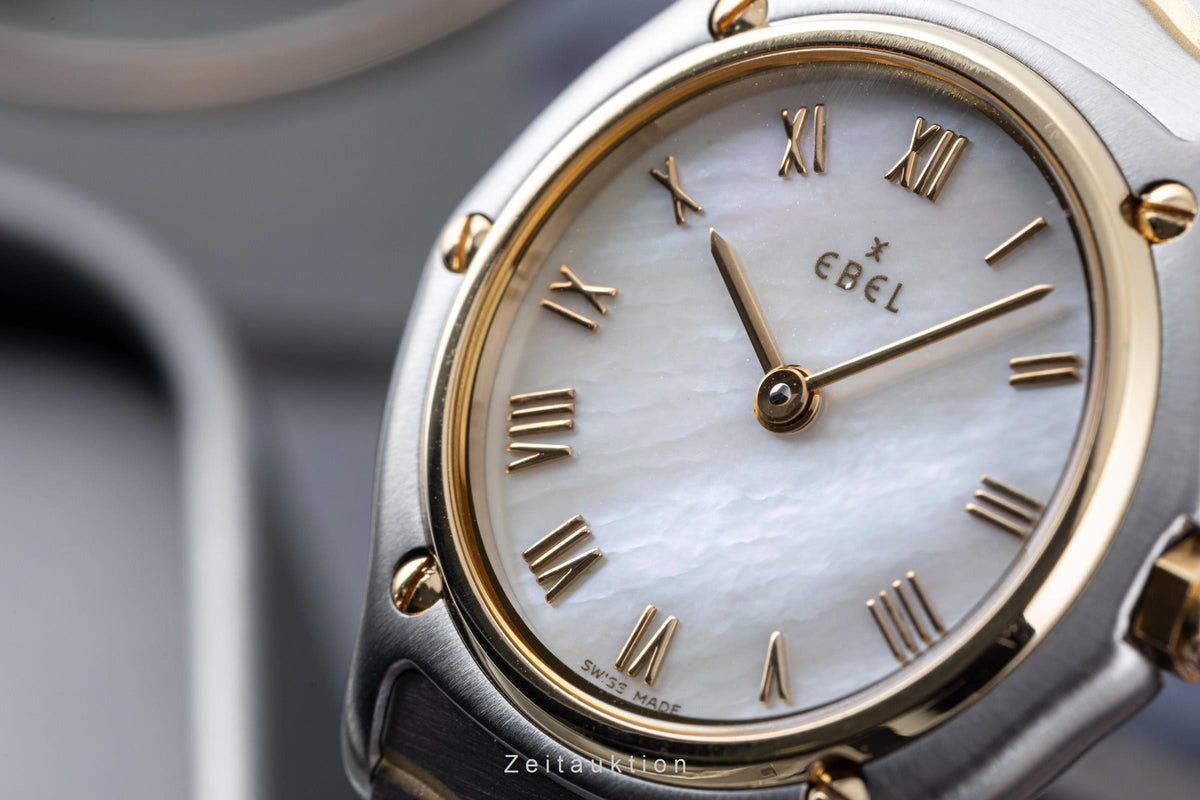 Ebel Classic Wave Lady Stahl / Gold MOP Damenuhr Ref. E1090121 B&P 2001 [2606404]