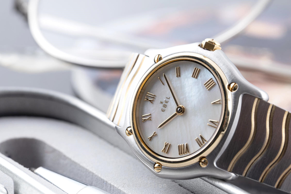 Ebel Classic Wave Lady Stahl / Gold MOP Damenuhr Ref. E1090121 B&P 2001 [2606404]