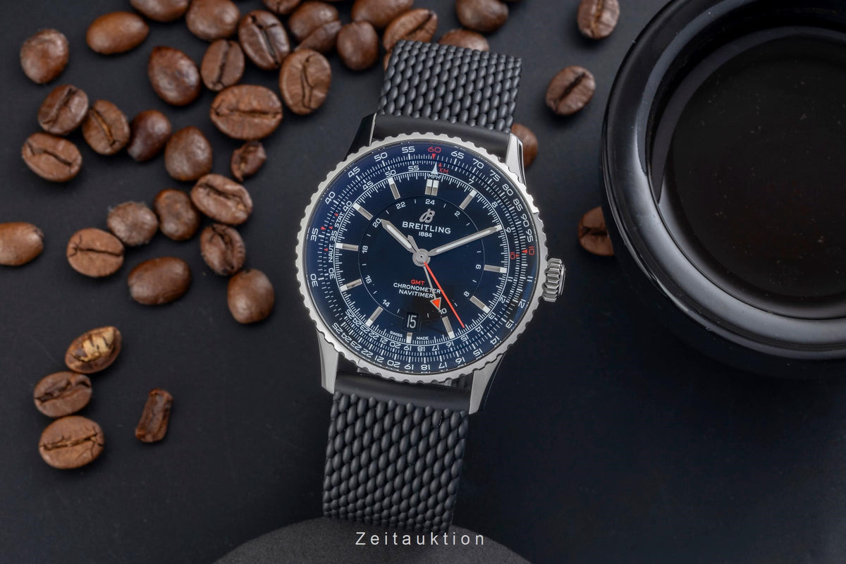 Breitling Navitimer GMT acier automatique montre pour hommes A32310251B1A1 LP: 6100EUR  [2606417]