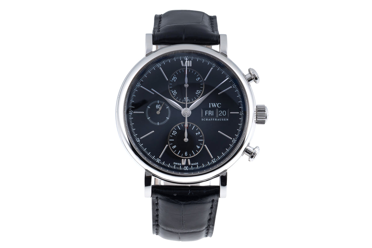 IWC Portofino cronografo acciaio automatismo orologio da uomo IW391008 LP: 7100EUR  [2606439]
