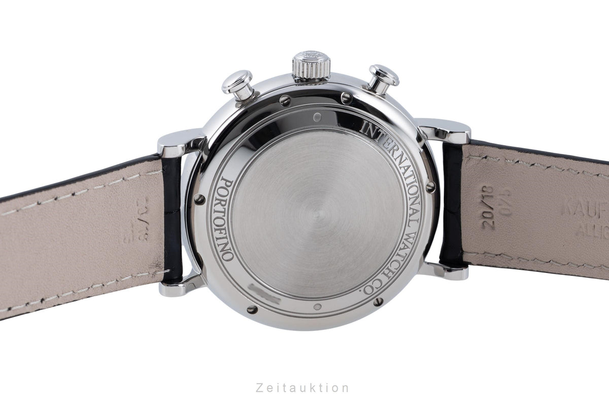 IWC Portofino Chronograph Black Dial Stahl Automatik Herrenuhr Ref. IW391008 [2606439]