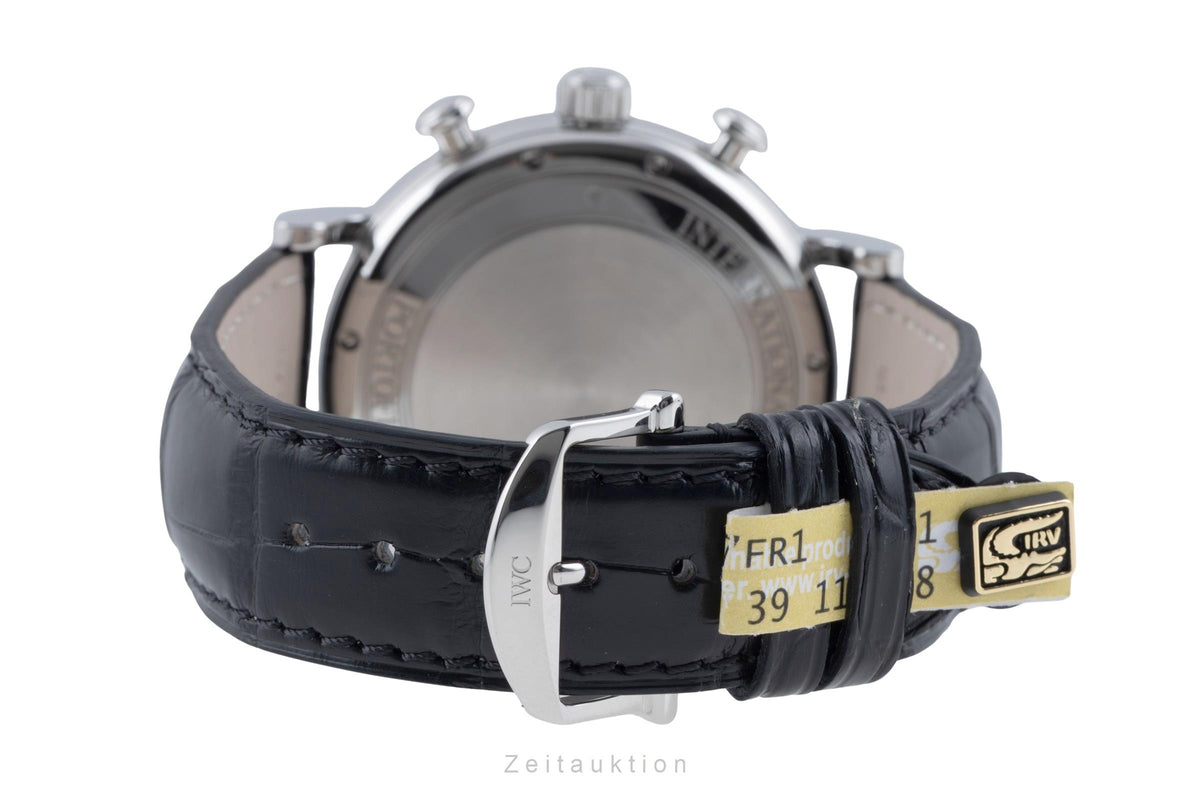 IWC Portofino Chronograph Black Dial Stahl Automatik Herrenuhr Ref. IW391008 [2606439]