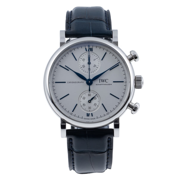 IWC Portofino chronographe acier automatique montre pour hommes IW391407 LP: 6800EUR  [2606443]