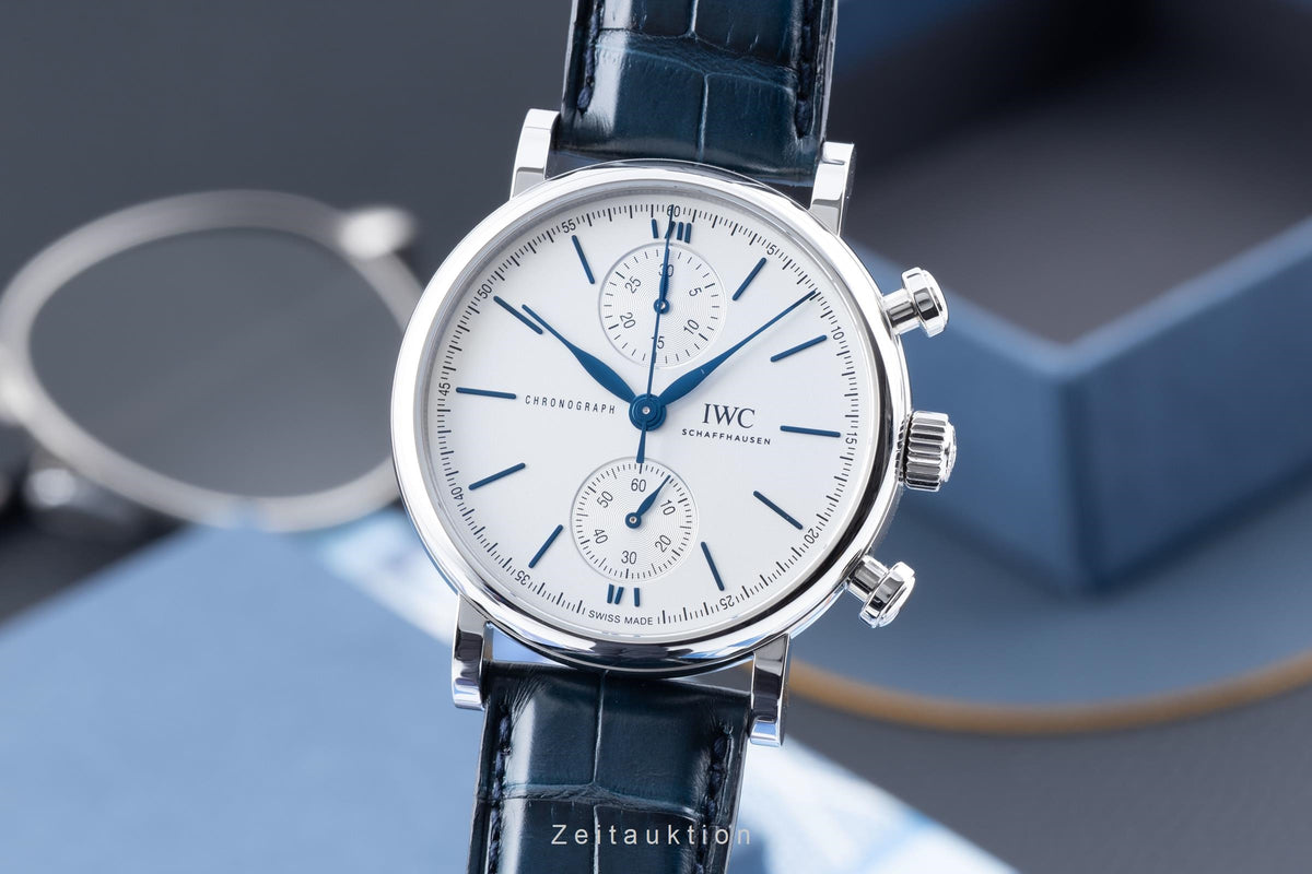 IWC Portofino chronographe acier automatique montre pour hommes IW391407 LP: 6800EUR  [2606443]