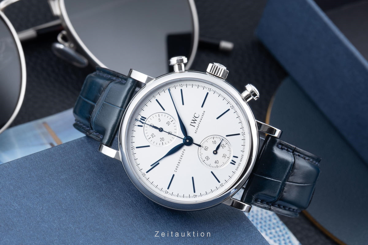 IWC Portofino chronographe acier automatique montre pour hommes IW391407 LP: 6800EUR  [2606443]