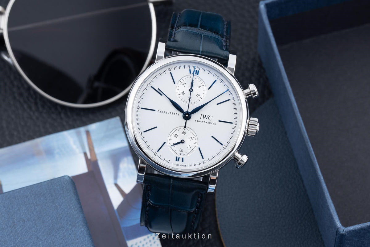 IWC Portofino chronographe acier automatique montre pour hommes IW391407 LP: 6800EUR  [2606443]