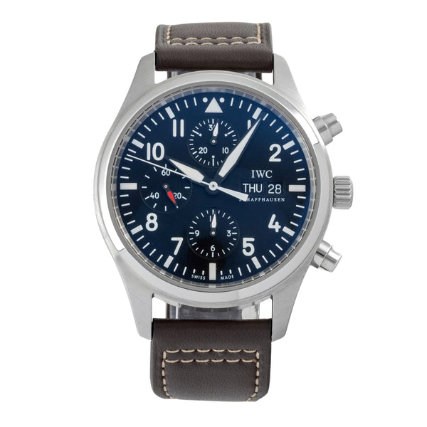 IWC Fliegerchronograph chronographe acier automatique montre pour hommes IW371701  [2606451]