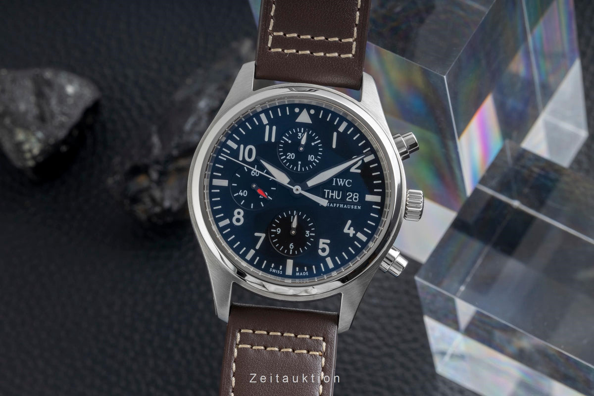 IWC Fliegerchronograph chronographe acier automatique montre pour hommes IW371701  [2606451]